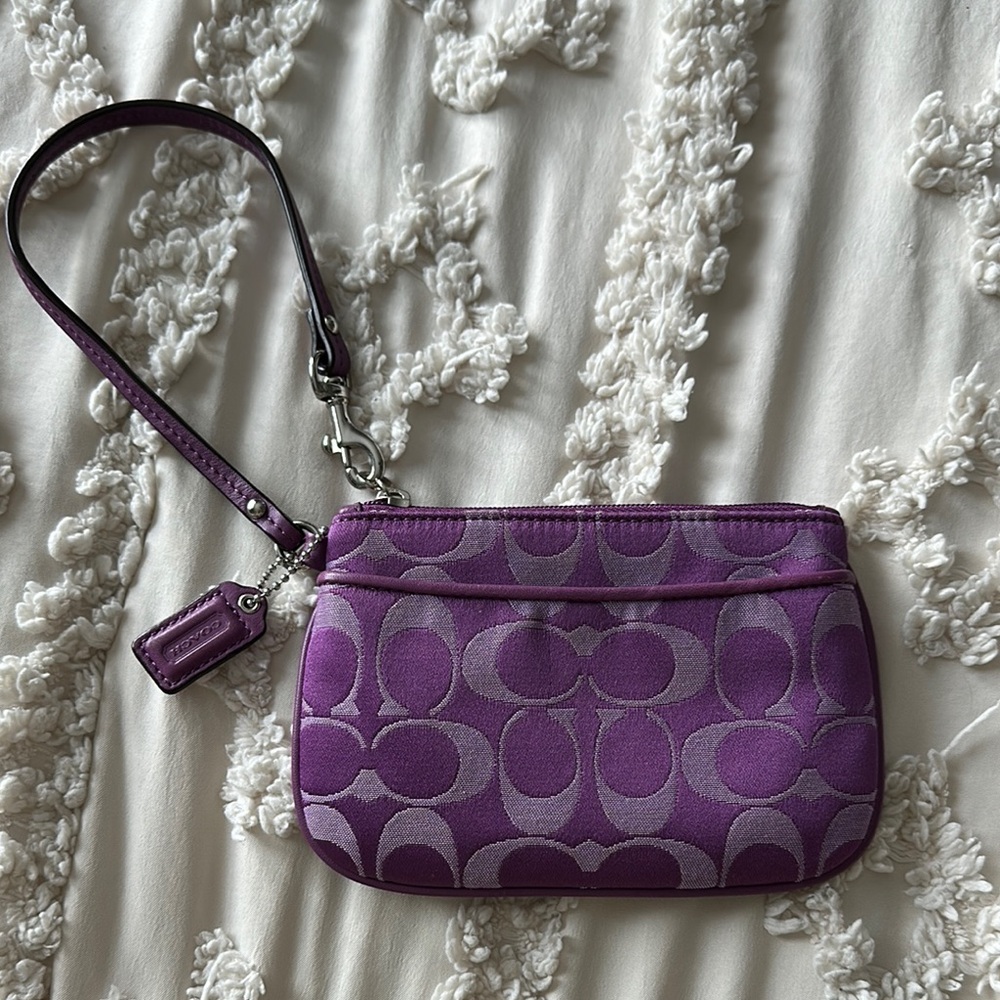 2000s Coach Purple Wristlet Bag